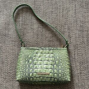 Brahmin Olive Embossed Shoulder Bag